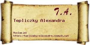 Tepliczky Alexandra névjegykártya